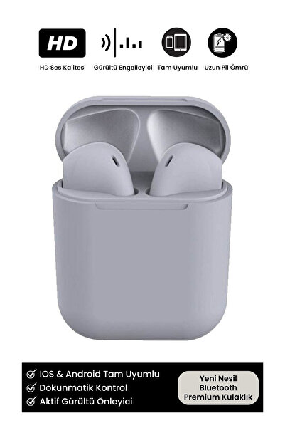GLOBTEL inpods 12 Kablosuz Bluetooth Kulaklık İos Android Tüm Cihazlara Uyumlu V5.0