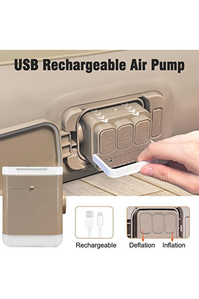 AutoFamily AUTO FAMILY Portable Inflatable Air Mattress with Electric Pump (200 X 150 X 40 CM)