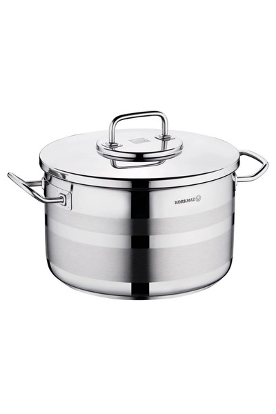 KORKMAZ قدر أسترا ٢ من الفولاذ المقاوم للصدأ، سعة ٣٢×١٩ سم، ١٥ لترًا / A٢٠٢٩