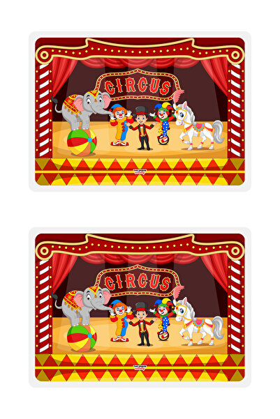 The Grade American Service 2-Piece Circus-Themed Children's American Service Tutorial Set Placemat