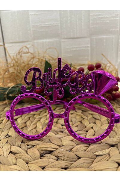 Deniz Party Store Fuchsia Solitaire - Bride To Be Plastic Glasses, 1 Piece Party Accessory