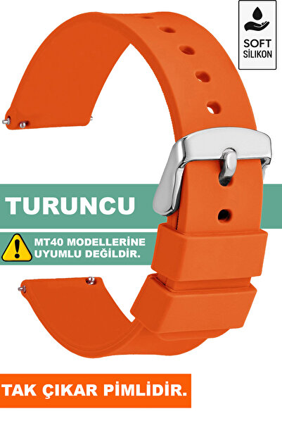 Trendburada Tcl Movetime MT42-MT42X Family Saat Uyumlu Silikon Kordon Kayış 2'li Set