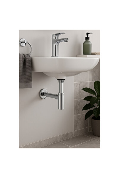 remer Sifon pentru lavoar Rubinetterie Minutery 958L, design cilindric, diametru 32 mm, G 1 1/4, cromat