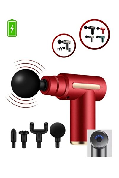 ÇAKABEY Profesyonel Şarjlı Masaj Aleti - 4 Farklı Başlık Ergonomik ve Taşınab...