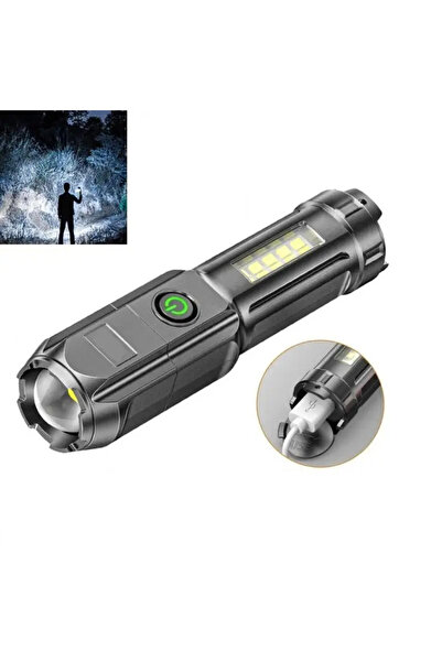 nelerbulurum Yüksek kaliteli şarjlı ve zoomlu 4 modlu 3400 Lümen 1500 Metre m...