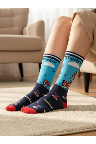 AKSU ÇORAP Maiden's Tower Patterned Socks