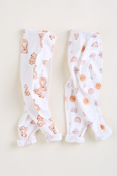 Bondberro طقم مكون من قطعتين من الجوارب القطنية الممشطة للأطفال والرضع من عمر...