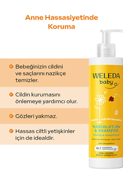Weleda Calendula Özlü Organik Saç ve Vücut Şampuanı 400ml