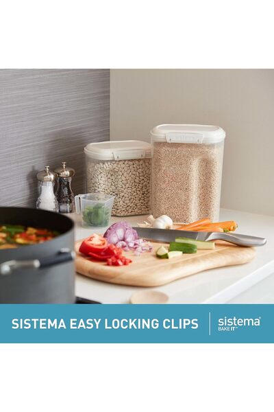 Sistema 5’li Hava Geçirmez Saklama Kabı Seti + Ölçü Kabı (BPA’sız)