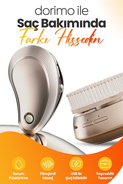 Dorimo Seressé Elektrikli Serum Püskürtmeli Ve Masajlı Tarak – Titreşimli Saç Bakım Cihazı - Saç Düzleştir