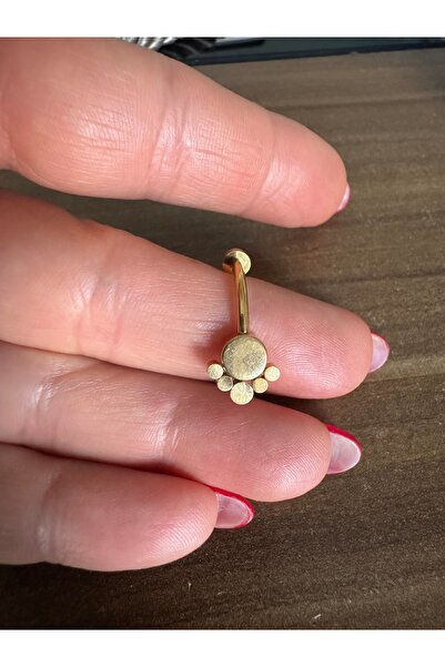 Bylin %100 G23 Titanyum Opal Taşlı Göbek Piercing- Bar Uzunluğu 10Mm- 1 Adet