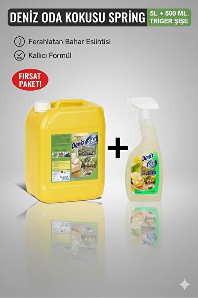 Deniz Kimya Oda Parfümü 5L- 500 ml Spring Paket
