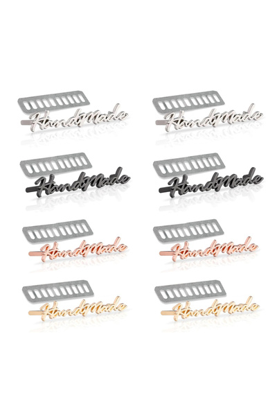 Choice 8 قطع من ملصقات الحروف المعدنية المصنوعة يدويًا بألوان مختلطة مع حشوة ...