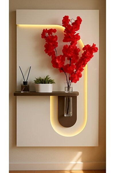 Matheryal Işıklı Tablo / Raflı & Led Aydınlatmalı Dekoratif Tasarım