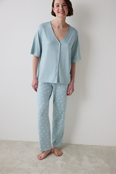 Penti Lana zöld ing nadrág pizsama szett