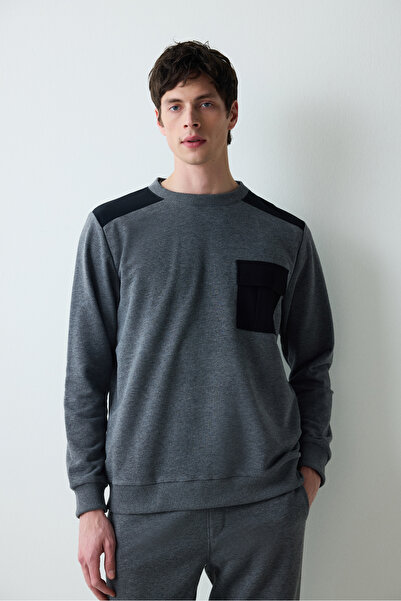 Penti Erkek Timeless Antrasit Melanj Sweatshirt