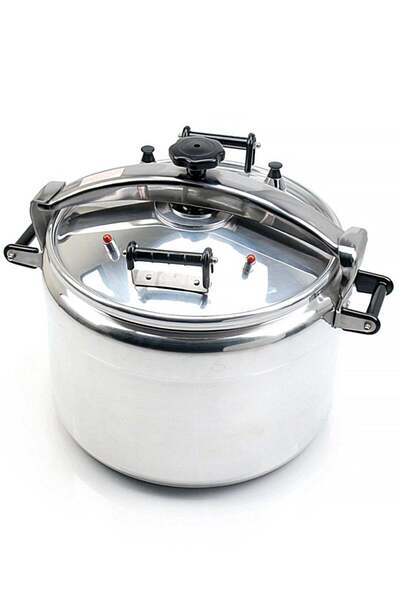 Smart Kitchen aluminium pressure cooker with two handles on the lid 40L