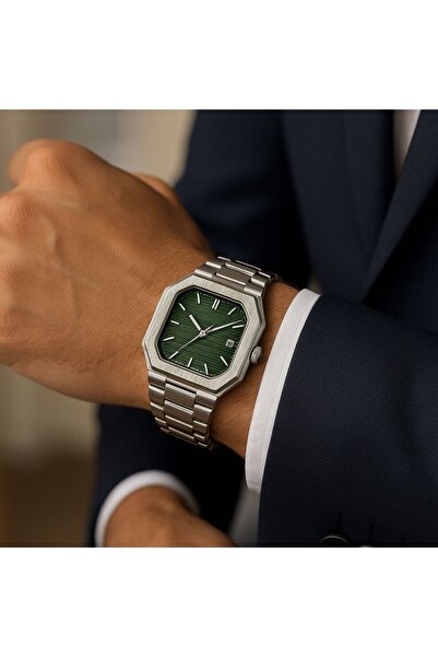 LOOQ Takvimli Lüx Çelik Kordon Erkek Kol Saati