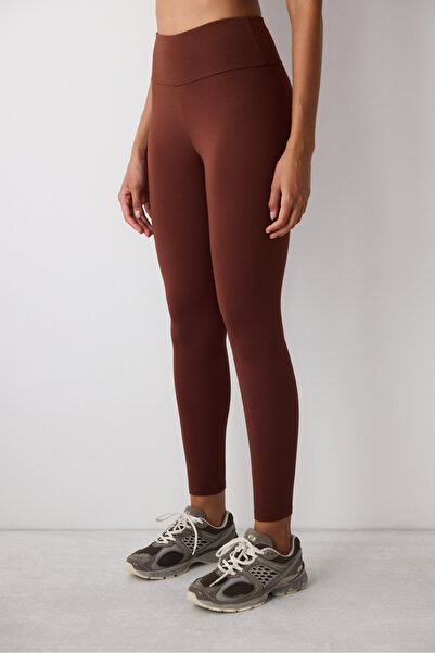 Penti Brown High Waist Thermal Ankle Length Comfy Leggings