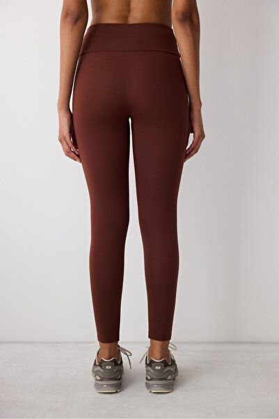 Penti Brown High Waist Thermal Ankle Length Comfy Leggings
