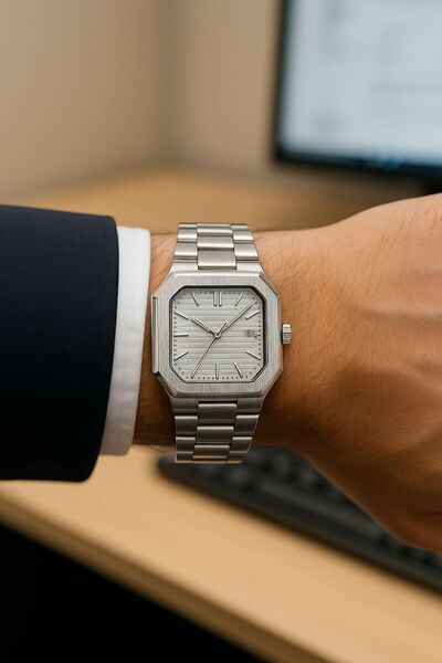 LOOQ Takvimli Lüx Çelik Kordon Erkek Kol Saati