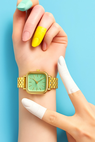 LOOQ Retro Cord Square Dial Women's Vintage Watch