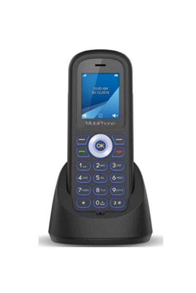 MobiWear H30 Desk Phone with Charging Base, Supports English Language Only, Black