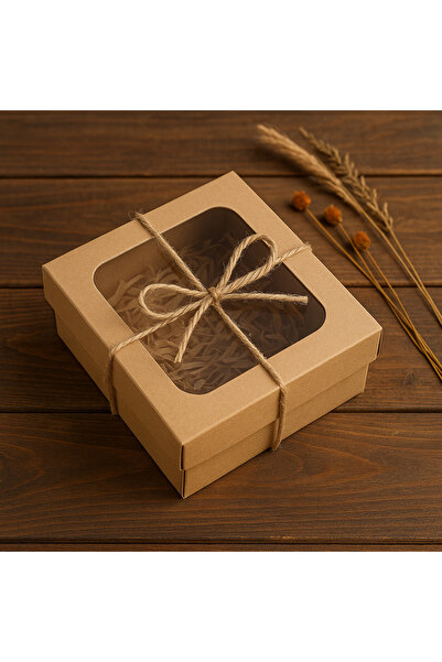 Feza Kutu 15x15x6 Kraft Kutu Hediyelik Kutu Karton Kutu Yılbaşı Kutusu Pasta Kutusu Kargo Kutusu (10 ADET)