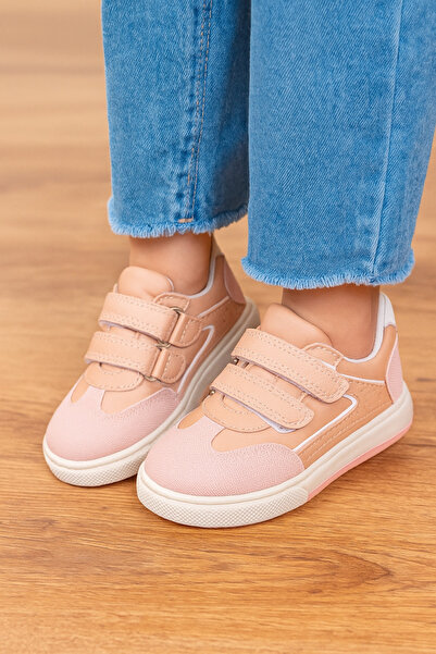 SKY MODA Kız Bebek Hakiki Deri İlk Adım Ortopedik Esnek ve Kaymaz Taban Dikişli Spor Ayakkabı