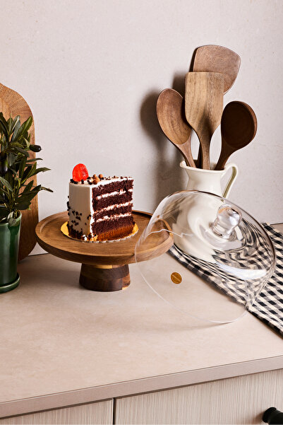 Perotti وعاء كيك زجاجي من ليو أكاسيا مع حامل 22 سم