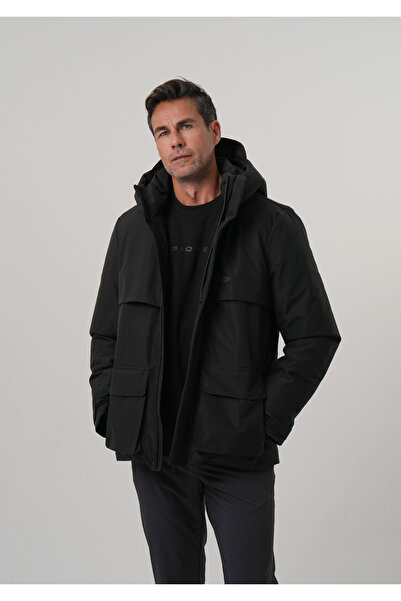 PIQUE Ανδρικό παλτό με κουκούλα Αδιάβροχο ανδρικό παλτό αντιανεμικό