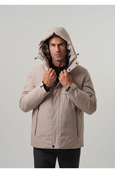 PIQUE Ανδρικό παλτό με κουκούλα Αδιάβροχο ανδρικό παλτό αντιανεμικό