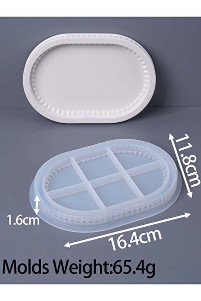 Choice صينية تخزين صغيرة من خرز الفقاعات، قالب سيليكون، طبق عرض مجوهرات بيضاو...