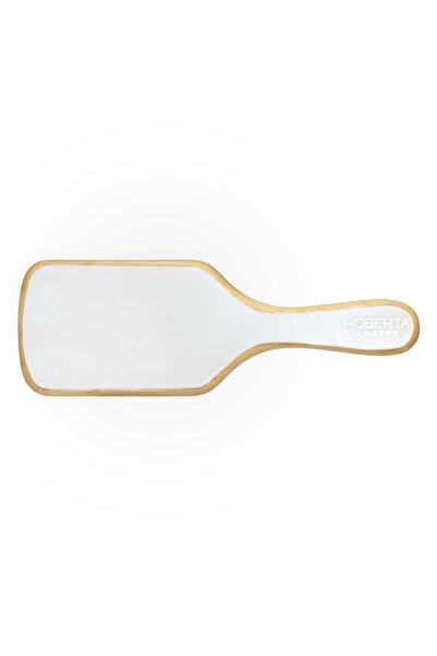 Roberta Lorenz Kadın Sedefli Beyaz Doğal Bambu & Asetat Saç Tarağı