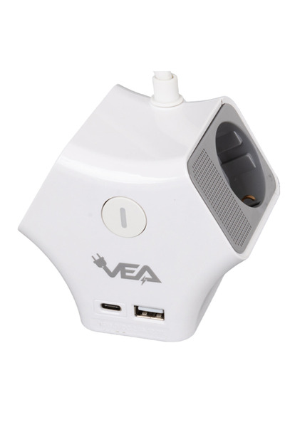 nelerbulurum YÜKSEK KALİTELİ 3'LÜ USB+TYPEC AÇMA KAPAMA TUŞLU AKIM KORUMALI 1.5METRE GRUP PRİZ 3680 Watt 16 AMPER