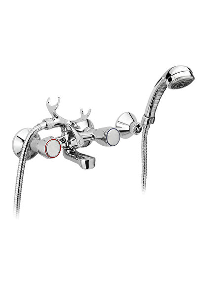 remer Rubinetterie 1000-2000 02Y Baterie cadă cu set de duș, monocomandă, montare pe perete