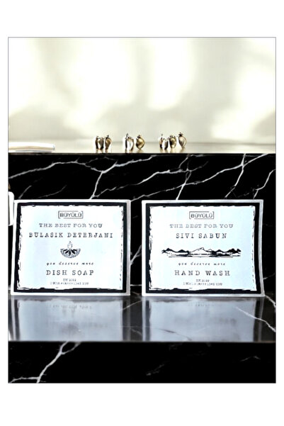 Trend Home Life Sticker Suya Dayanıklı Etiket Sıvı Sabun & Bulaşık Deterjanı ...