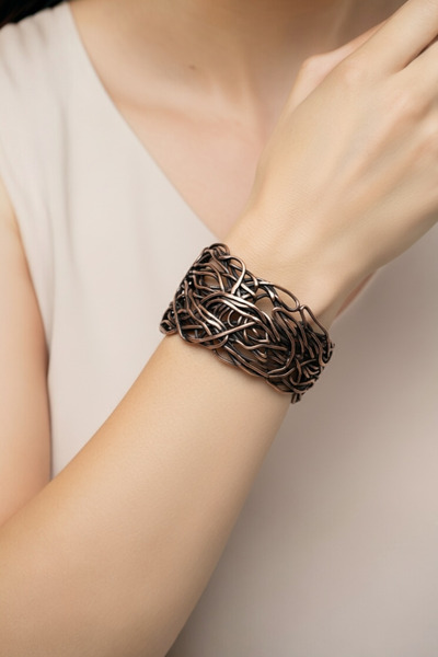 Sevilgülgünfinecrafts %100 Saf Bakır El Yapımı Sanatsal Örgü Bileklik - Usta ...