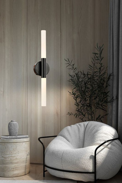 lüx aydınlatma Umut Modern Ledli Siyah Kablolu Aplik