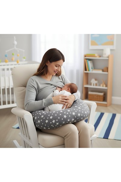 Wayne's Double Sided Breastfeeding Pillow / Baby Support Cushion, Pregnancy Pillow