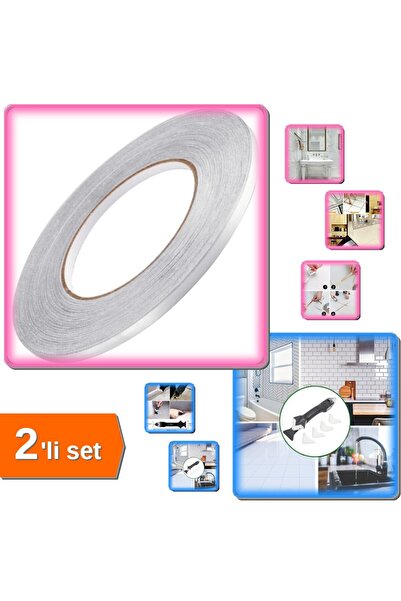 HerEveOyuncak 0.5 cm 50M Gri Fayans Arası Dekoratif Bant + Fayans Derz Siliko...