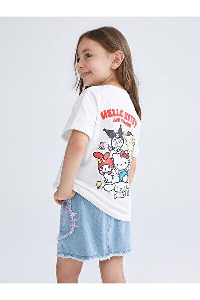 LC Waikiki Tricou pentru fete cu imprimeu Hello Kitty sezon nou - S5P086Z1