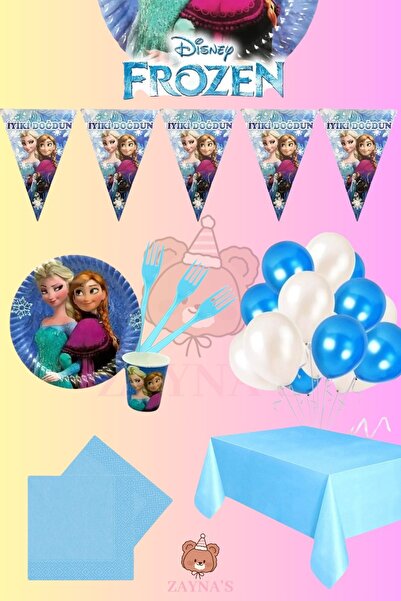 Zayna's Frozen Elsa Themed Frozen Set for 24 People Birthday Party Supplies