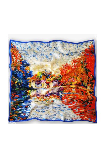 Galiga Seıne %100 Ipek Fular 55x55cm 'art On Silk'