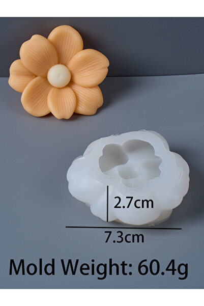 Choice J-5288 قالب سيليكون لشموع عطرية على شكل زهرة ثلاثية الأبعاد، قوالب صاب...