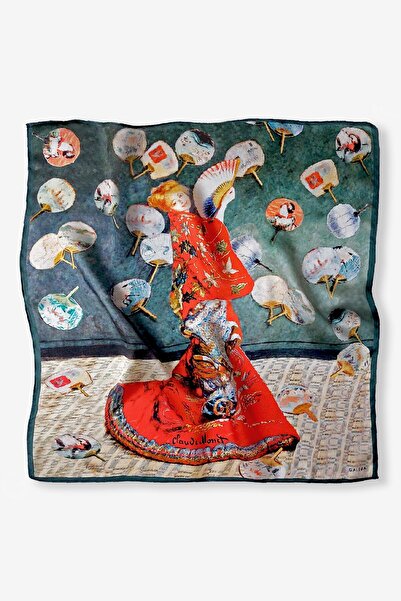 Galiga Monet Costume %100 Ipek Fular 55x55cm "Art On Silk"