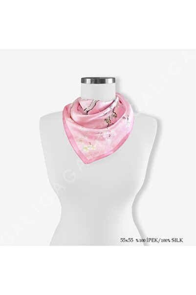 Galiga Van Gogh Badem Ağacı Pembe %100 Ipek Fular 55x55cm '"Art On Silk"