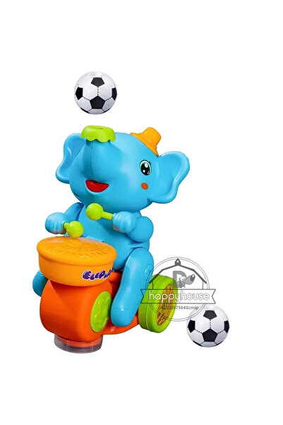 Choice لعبة طبول الفيل الموسيقية من بلو نو نوكس للأطفال مع ضوء LED موسيقي حسّي