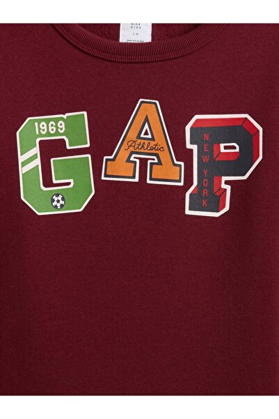 GAP Erkek Çocuk Kırmızı Logo Sweatshirt
