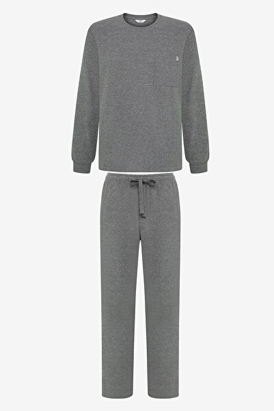 Penti Square Pocket Antrasit Pantolon Pijama Takımı